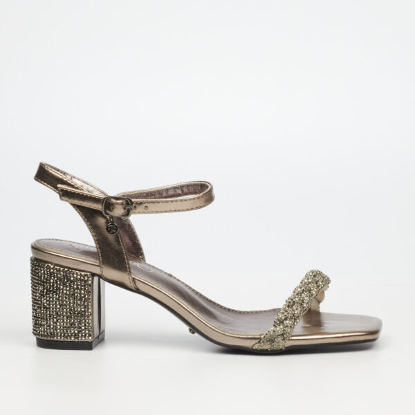 Miss Black Wendy 1 3909 Pewter Diamante Glam Heel | ChicShoetique