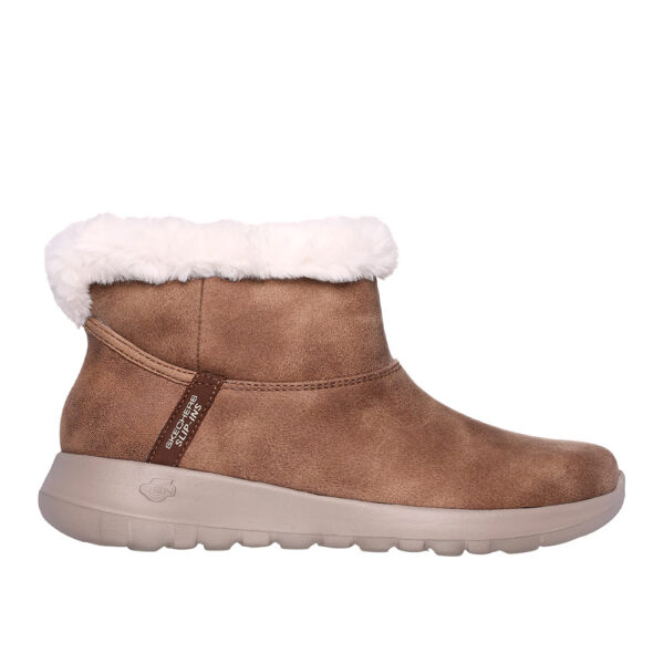 Skechers 144013 1782 Tan Slip-in Ankle Boots On-the-GO Joy - Cozy Dream | ChicShoetique