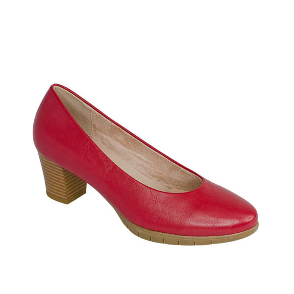 Soft Style Makana 3891 Red Genuine Leather Comfort Heel | ChicShoetique