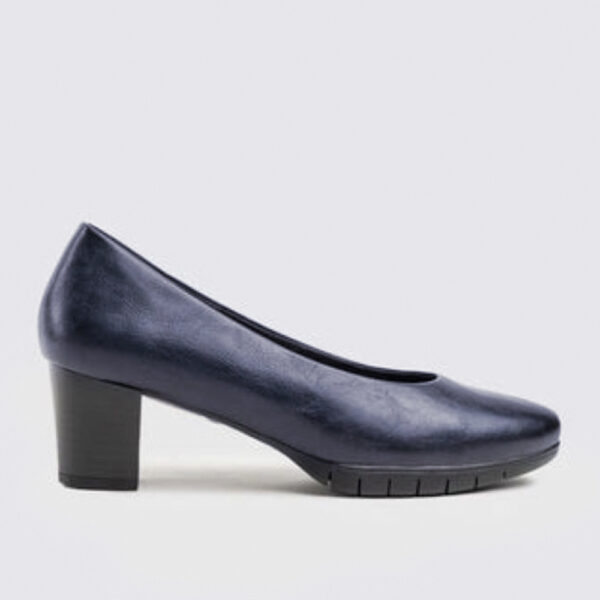 Soft Style Makana 3894 Navy Genuine Leather Comfort Heel | ChicShoetique