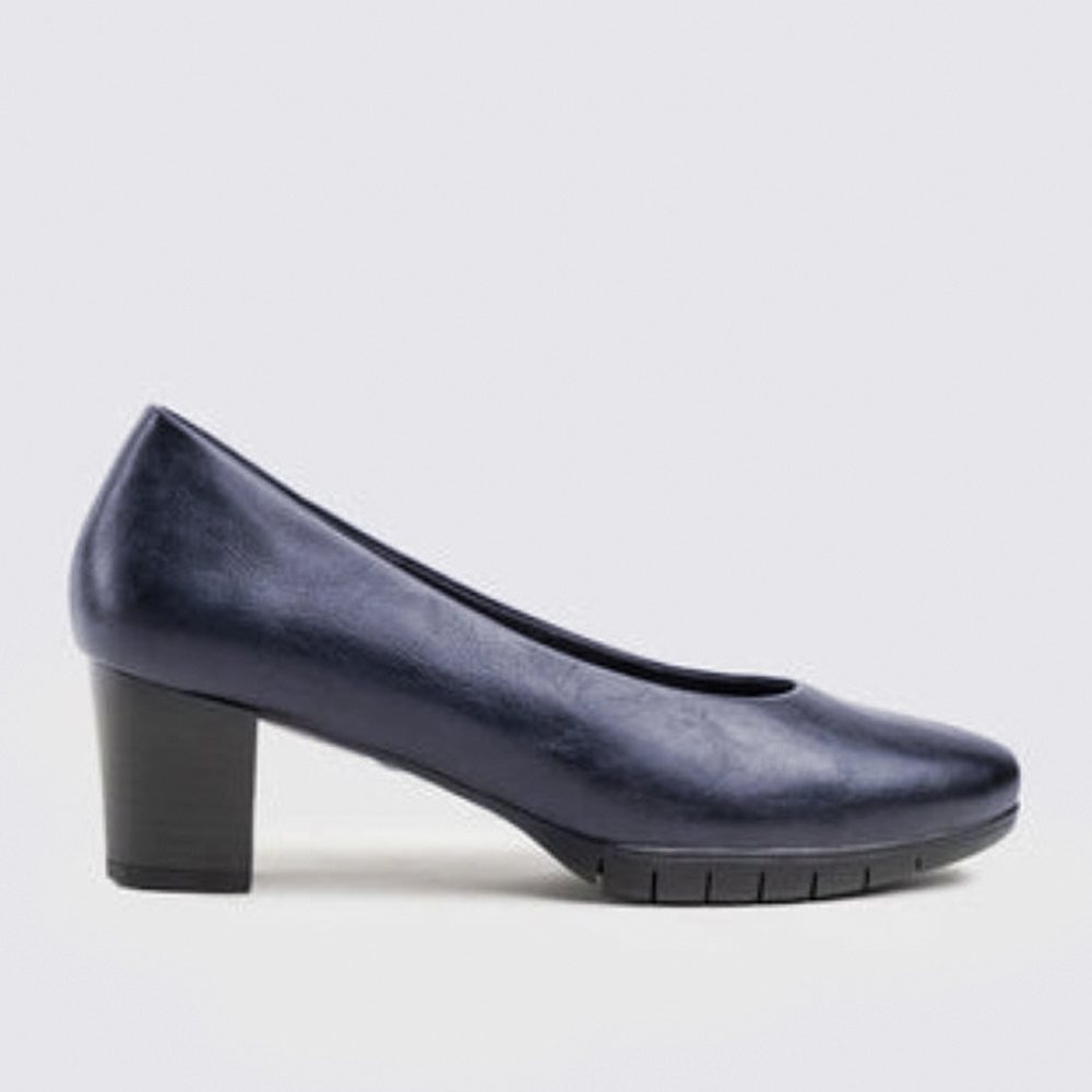 Soft Style Makana 3894 Navy Genuine Leather Comfort Heel | ChicShoetique