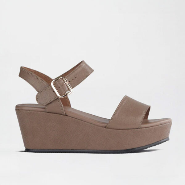 Froggie 12887 1853 Stone Platform Wedge Sandal with Ankle Strap | ChicShoetique
