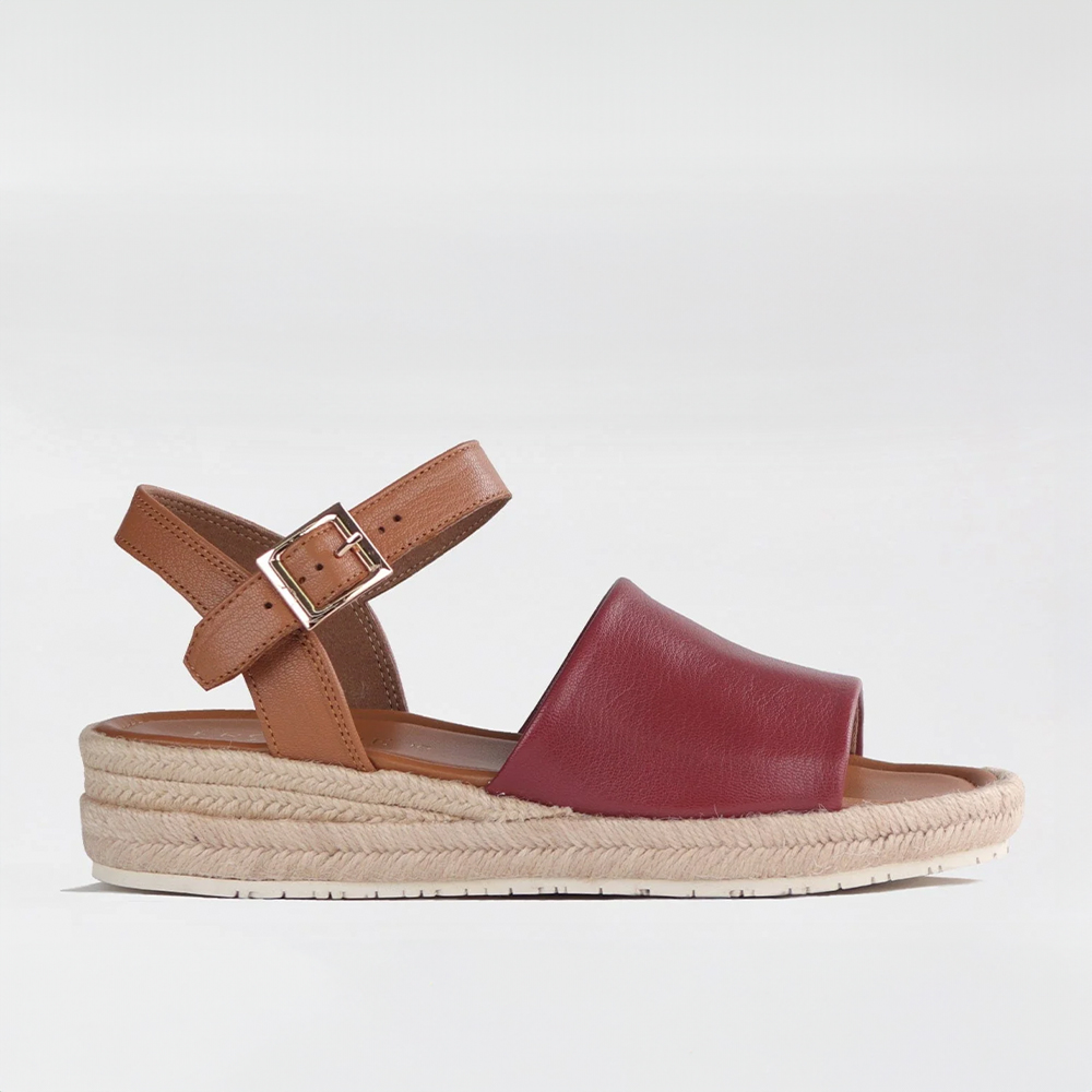 Froggie 12966 1858 Red Espadrille Wedge Sandal | ChicShoetique