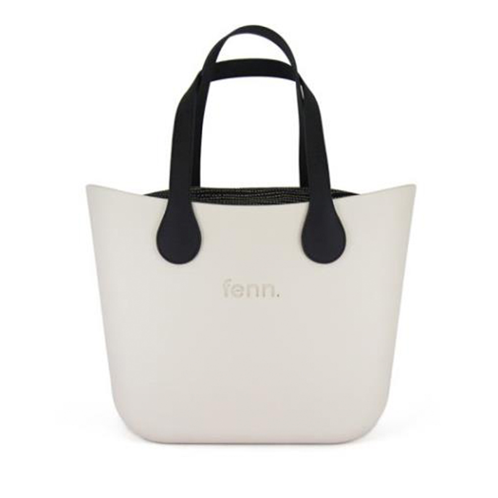 Fenn Hand Bag 394 Champagne with Black Handles and Black Inner | ChicShoetique