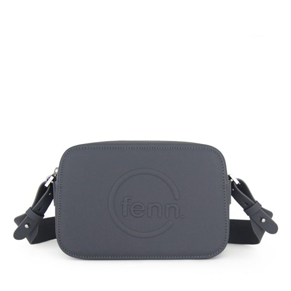 Fenn Hand Bag 447 Charcoal Crossbody - Silver Zip | ChicShoetique