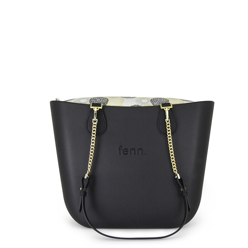 Original Collection 29 - Black - Pattern Inner - Gold Zip - Black/ Gold Chain | ChicShoetique