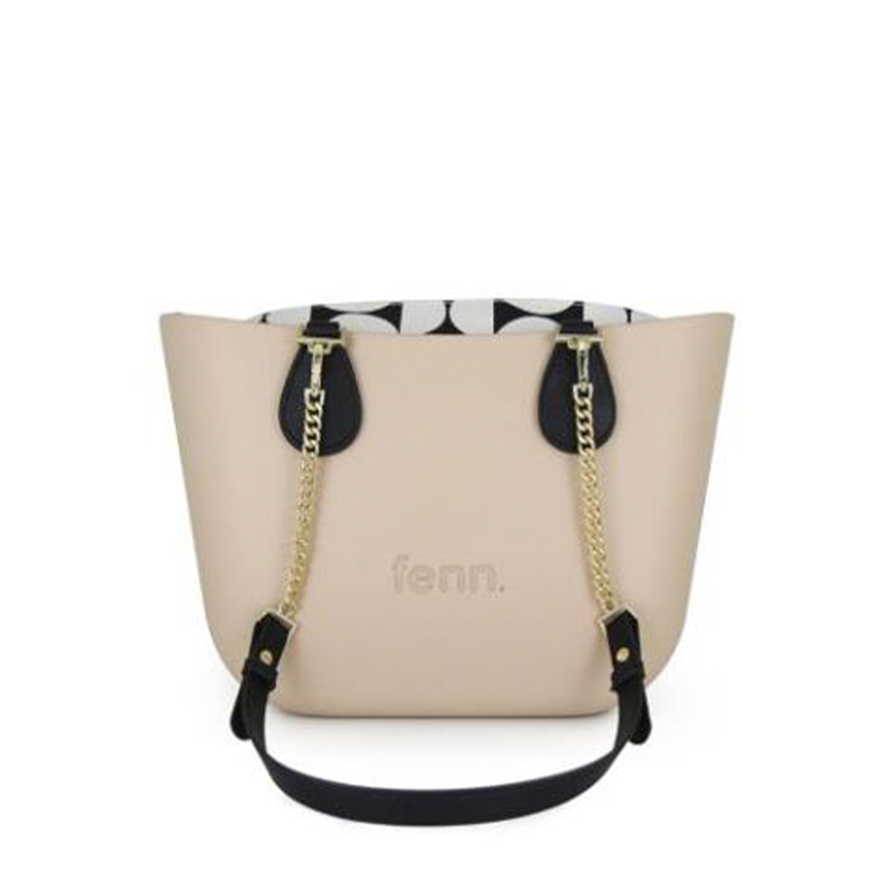 Fenn Hand Bag 472 Sand - Petite - Chain Strap - Black Details | ChicShoetique