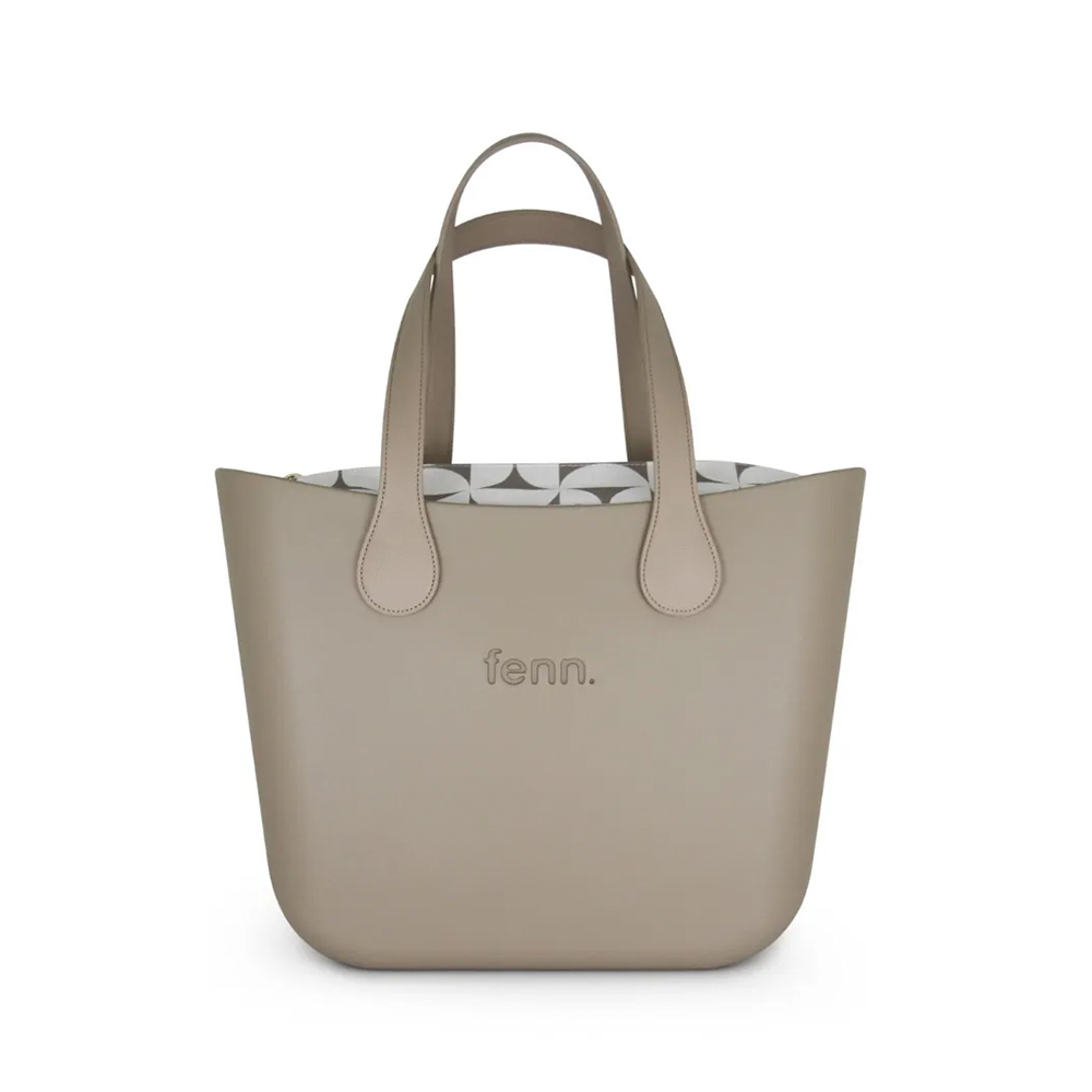 Fenn Hand Bag 487 Stone Original with Pattern Inner | ChicShoetique