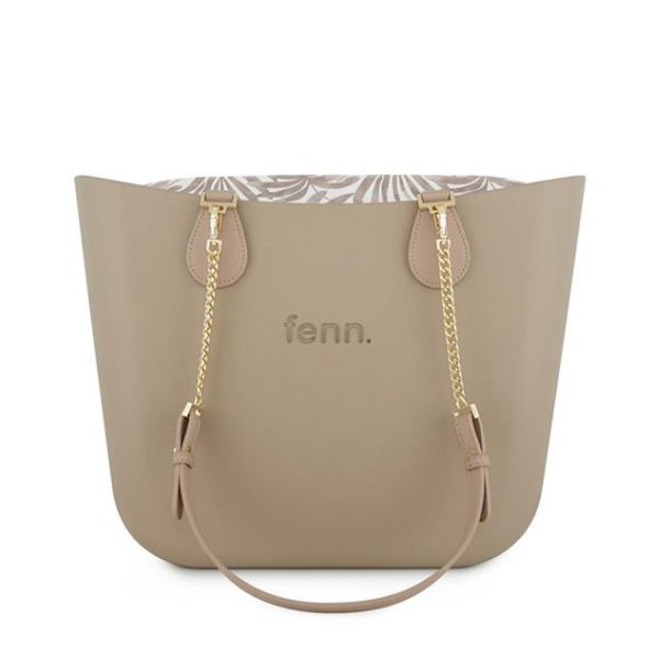 Fenn Hand Bag 520 Stone Original Tote Chain Handle | ChicShoetique