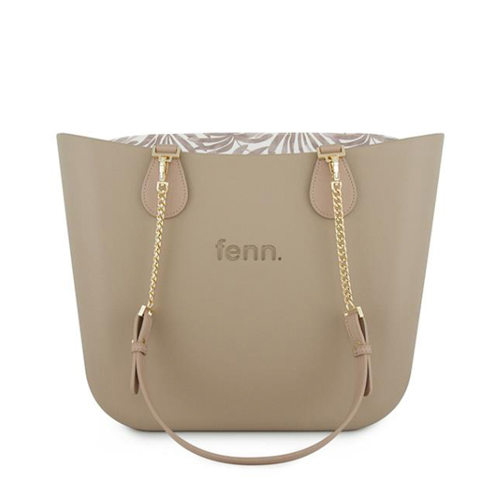Fenn Hand Bag 520 Stone Original Tote Chain Handle | ChicShoetique