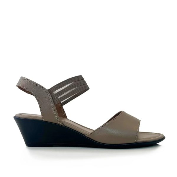 Froggie 12876 5046 Stone Leather Wedge Sandal | ChicShoetique