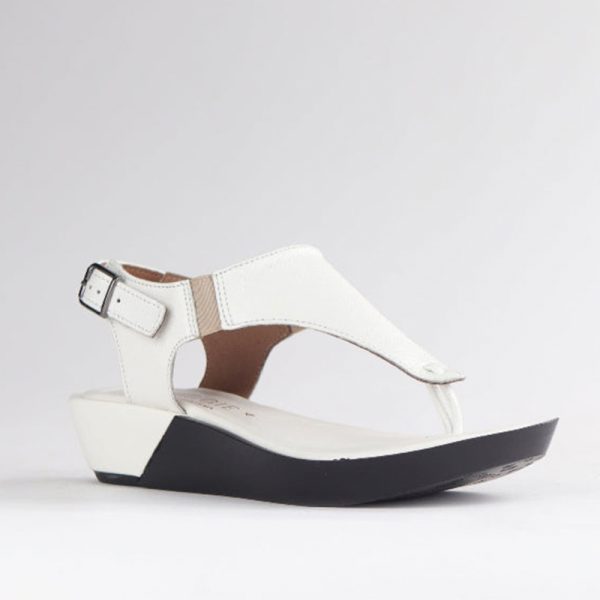 Froggie 12880 5076 White Toe Thong Slingback Sandal | ChicShoetique
