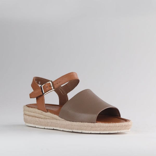 Froggie 12966 1860 Stone Espadrille Wedge Sandal | ChicShoetique