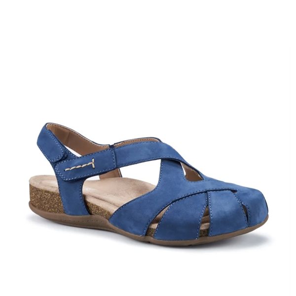 Hotter Catskill 3718 Navy Leather Sandals | ChicShoetique