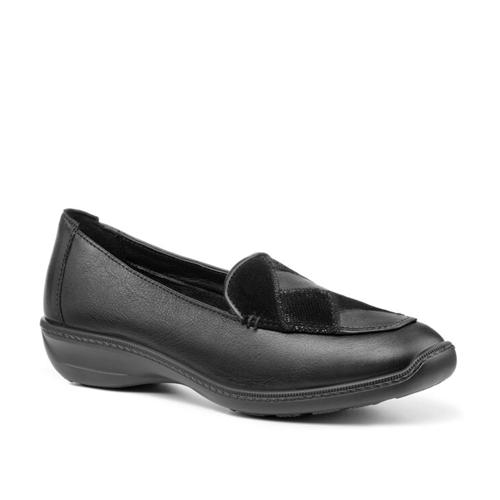 Hotter Faith 11 3809 Black Leather Loafer | ChicShoetique
