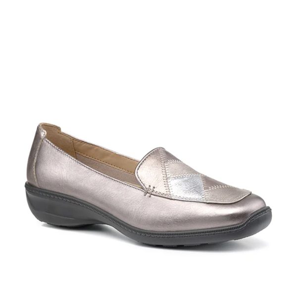 Hotter Faith 11 3812 Pewter Leather Loafer | ChicShoetique