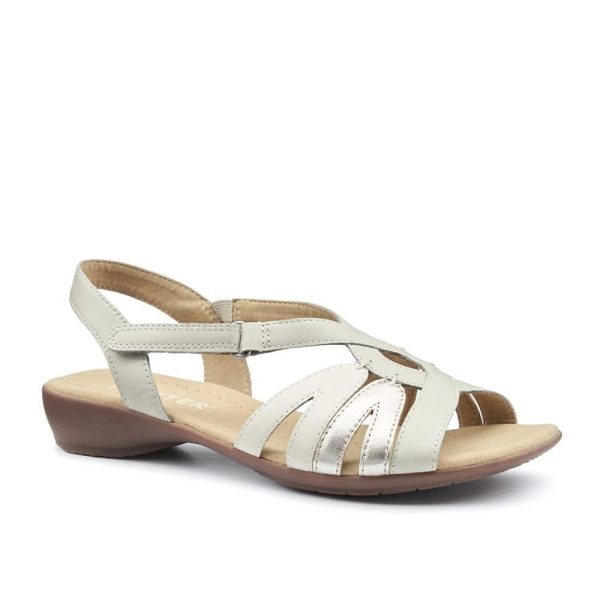 Hotter Flare 5014 Beige Leather Sandals | ChicShoetique