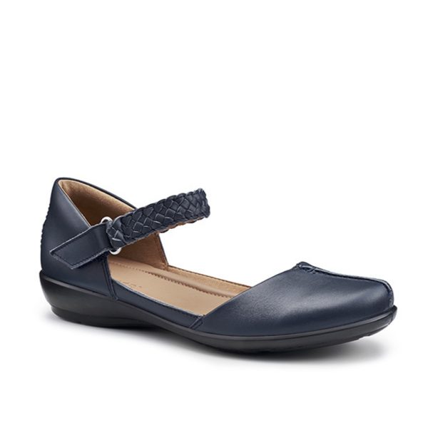 Hotter Lake 4015 Navy Leather Pump | ChicShoetique