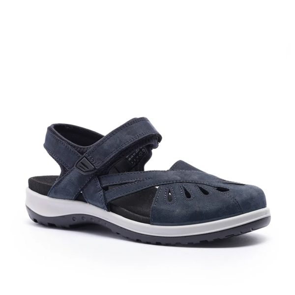 Hotter Quest 3994 Navy Active Leather Sandal | ChicShoetique