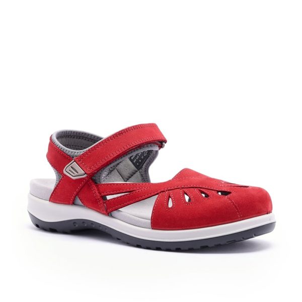 Hotter Quest 3997 Red Active Leather Sandal | ChicShoetique
