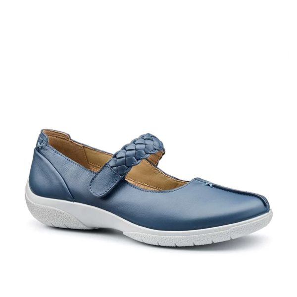 Hotter Shake 3966 Blue Leather Pump | ChicShoetique