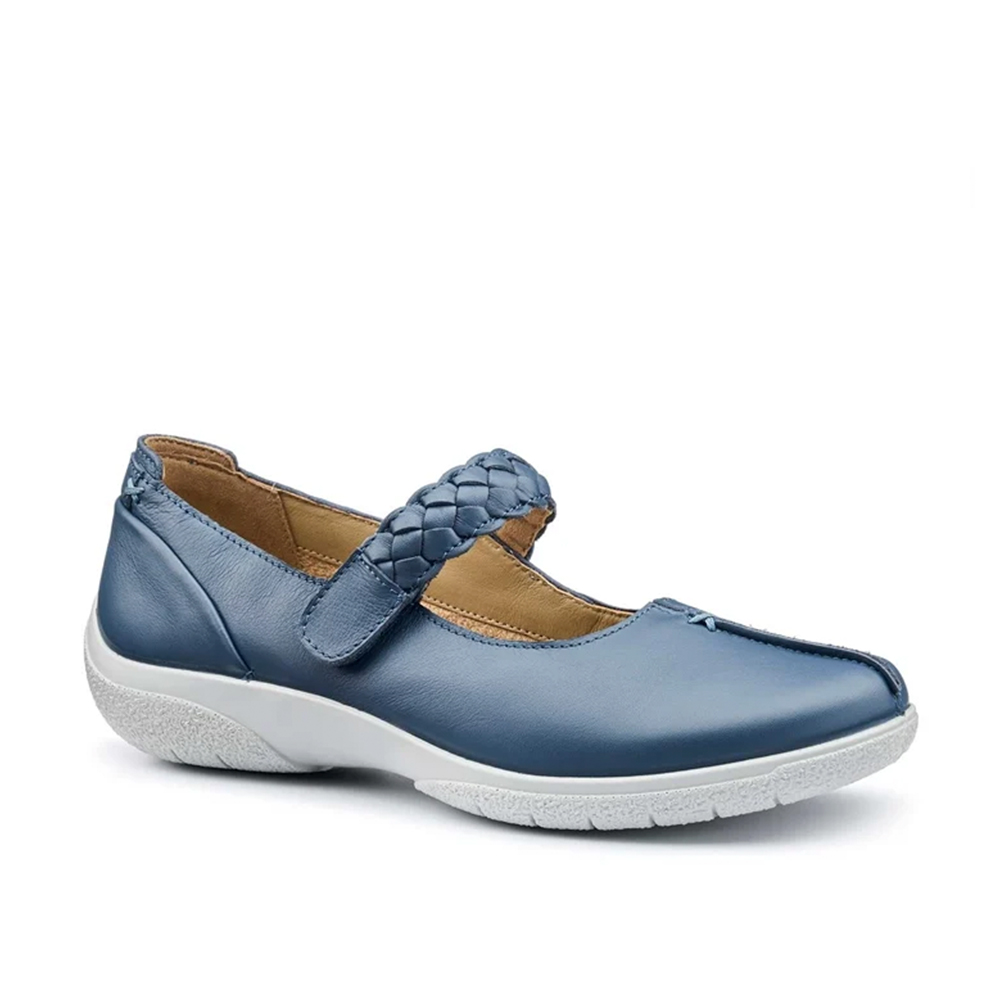Hotter Shake 3966 Blue Leather Pump | ChicShoetique