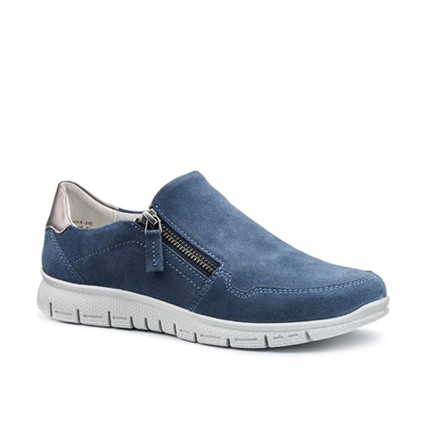 Hotter Skyla 3951 Navy Active Trainer with Zip | ChicShoetique