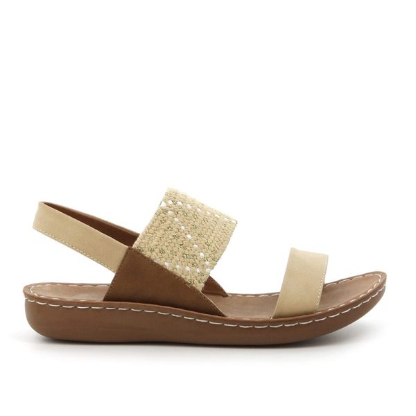 Hush Puppies Soft Style Tomika 4078 Natural Multi Sandal | ChicShoetique