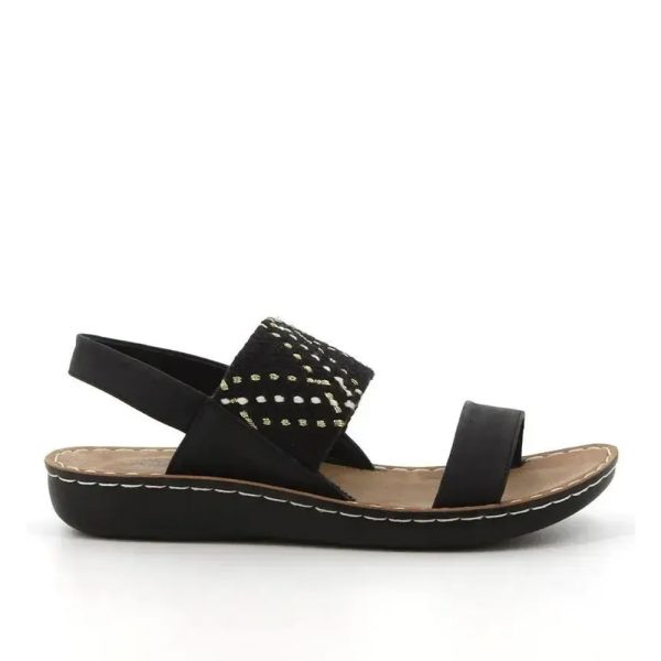 Hush Puppies Soft Style Tomika 4084 Black Sandal | ChicShoetique
