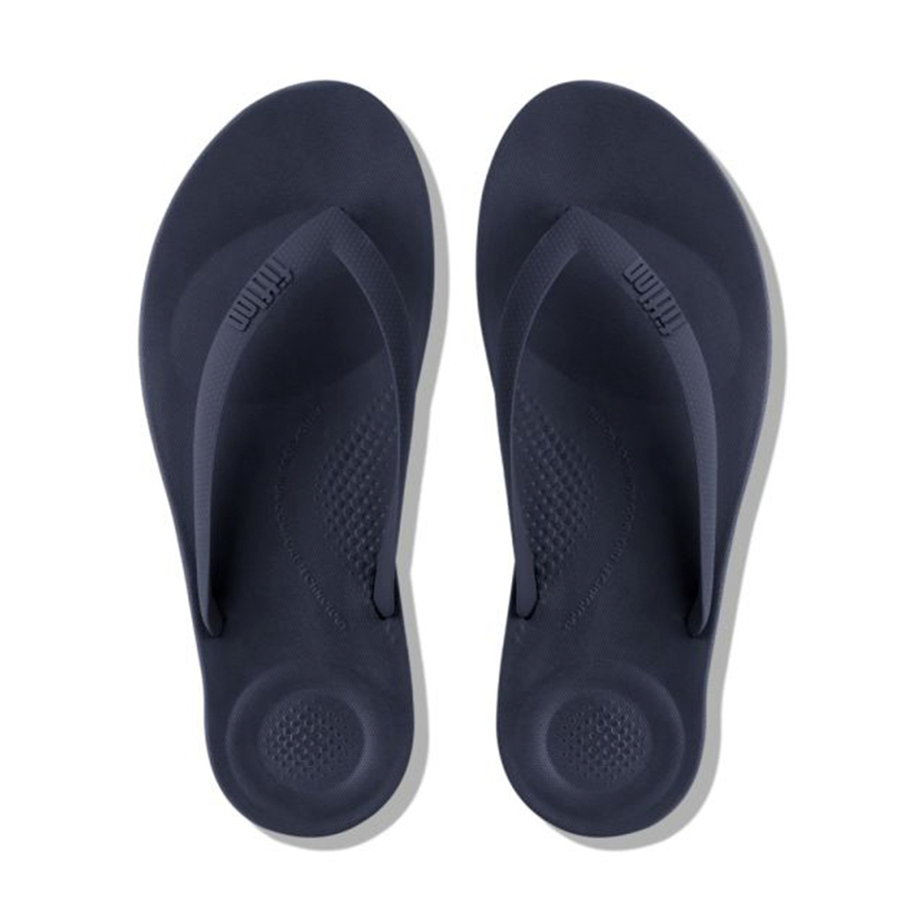 Fitflop I Qushion 483 Navy Ergonomic Sandal | ChicShoetique
