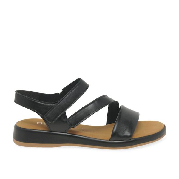 Gabor 42-063-27 3779 Black Strap Leather Sandal | ChicShoetique