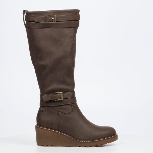 Butterfly Conway 3 1883 Choc knee high boots | ChicShoetique
