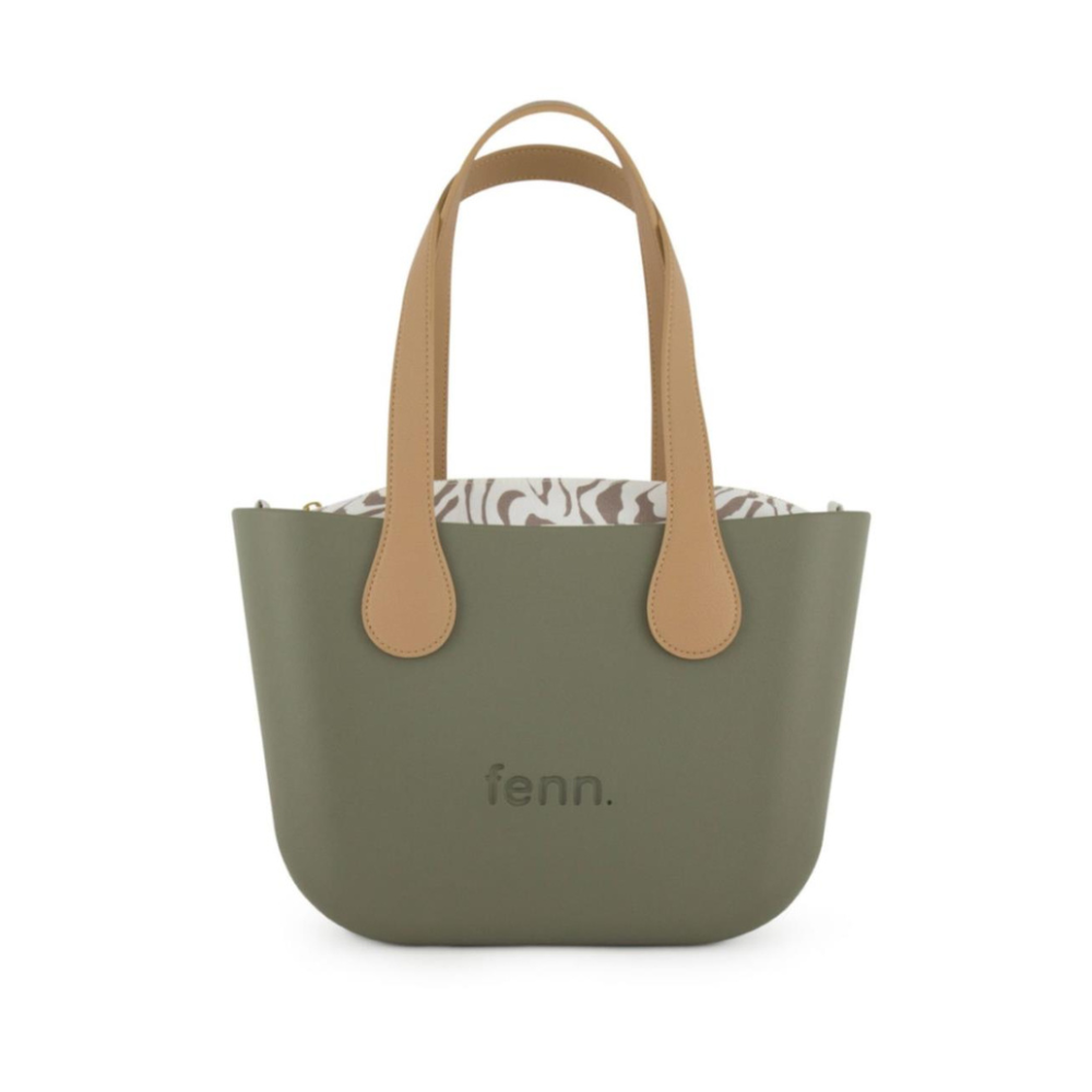 Fenn Hand Bag 547 Olive Petite tote with chain handle | ChicShoetique