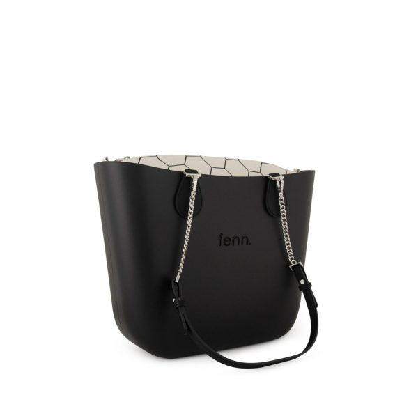 Fenn Hand Bag 550 Black original tote with chain | ChicShoetique