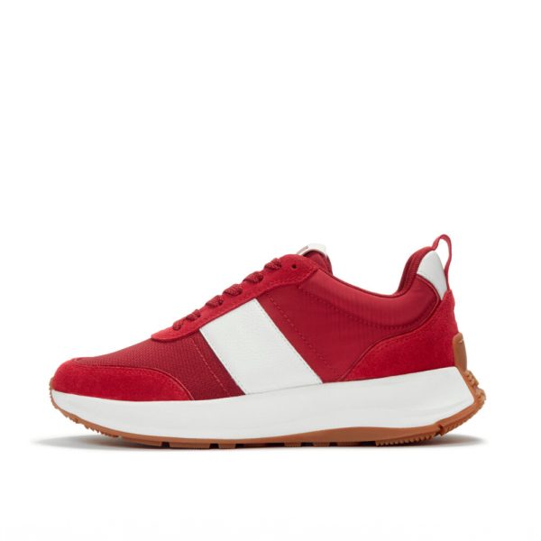 Fitflop F-Mode Flow LS Berry Ladies Trainers | ChicShoetique