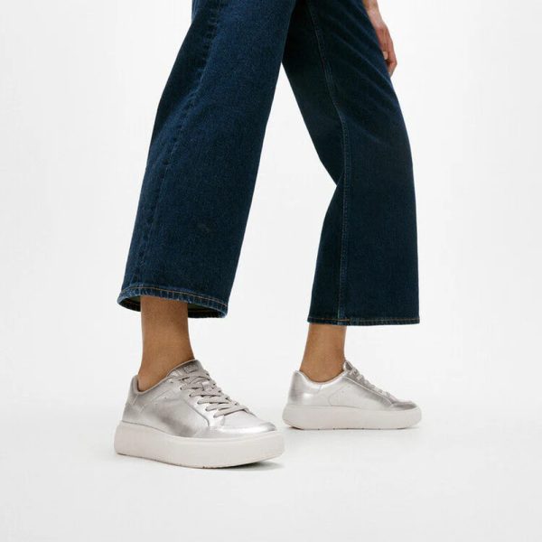 Fitflop RTG Sneakers 710 Silver Ladies Sneakers | ChicShoetique