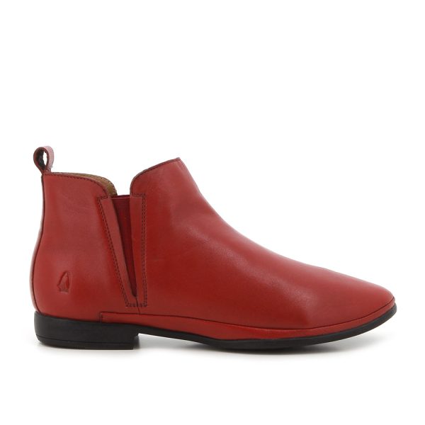 Hush Puppies Coraline 11 1866 Red leather ankle boot | ChicShoetique