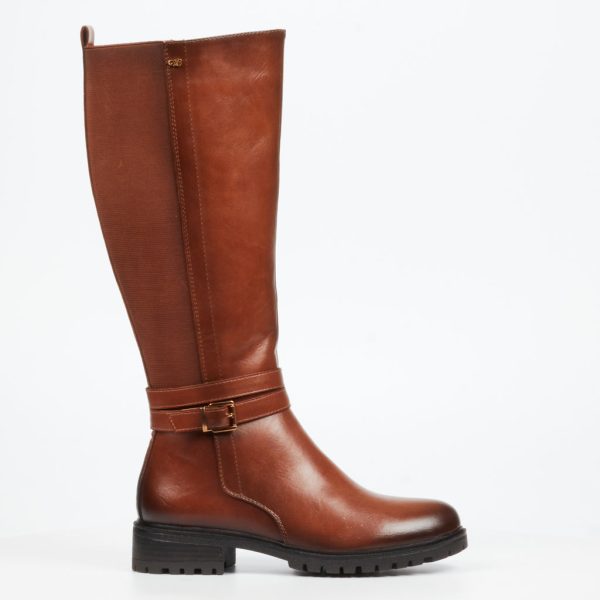 Miss Black Gale 1 1873 Tan knee high boots | ChicShoetique