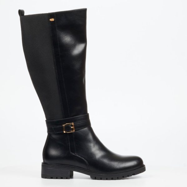 Miss Black Gale 1 1874 Black knee high boots | ChicShoetique